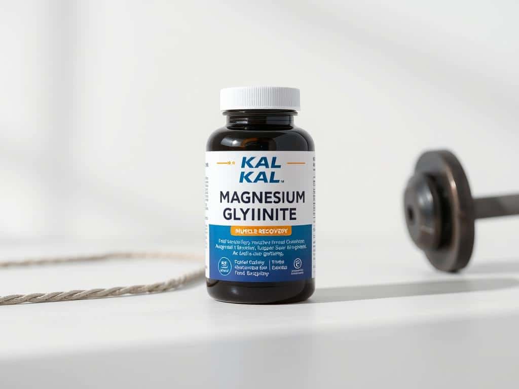 Bottle of KAL Magnesium Glycinate supplement for muscle recovery in 2025 Bottle of KAL Magnesium Glycinate supplement for muscle recovery in 2025