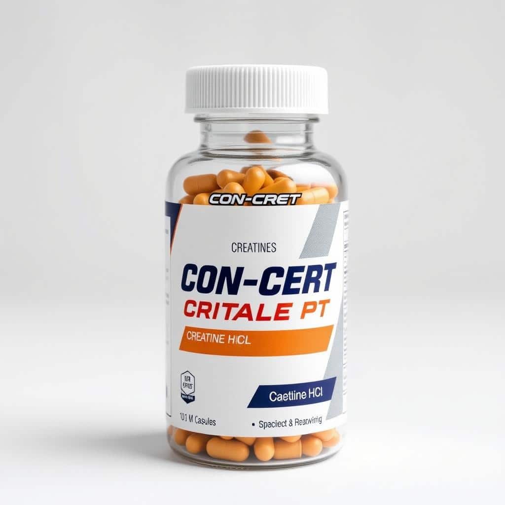 CON-CRET Creatine HCl Capsules bottle