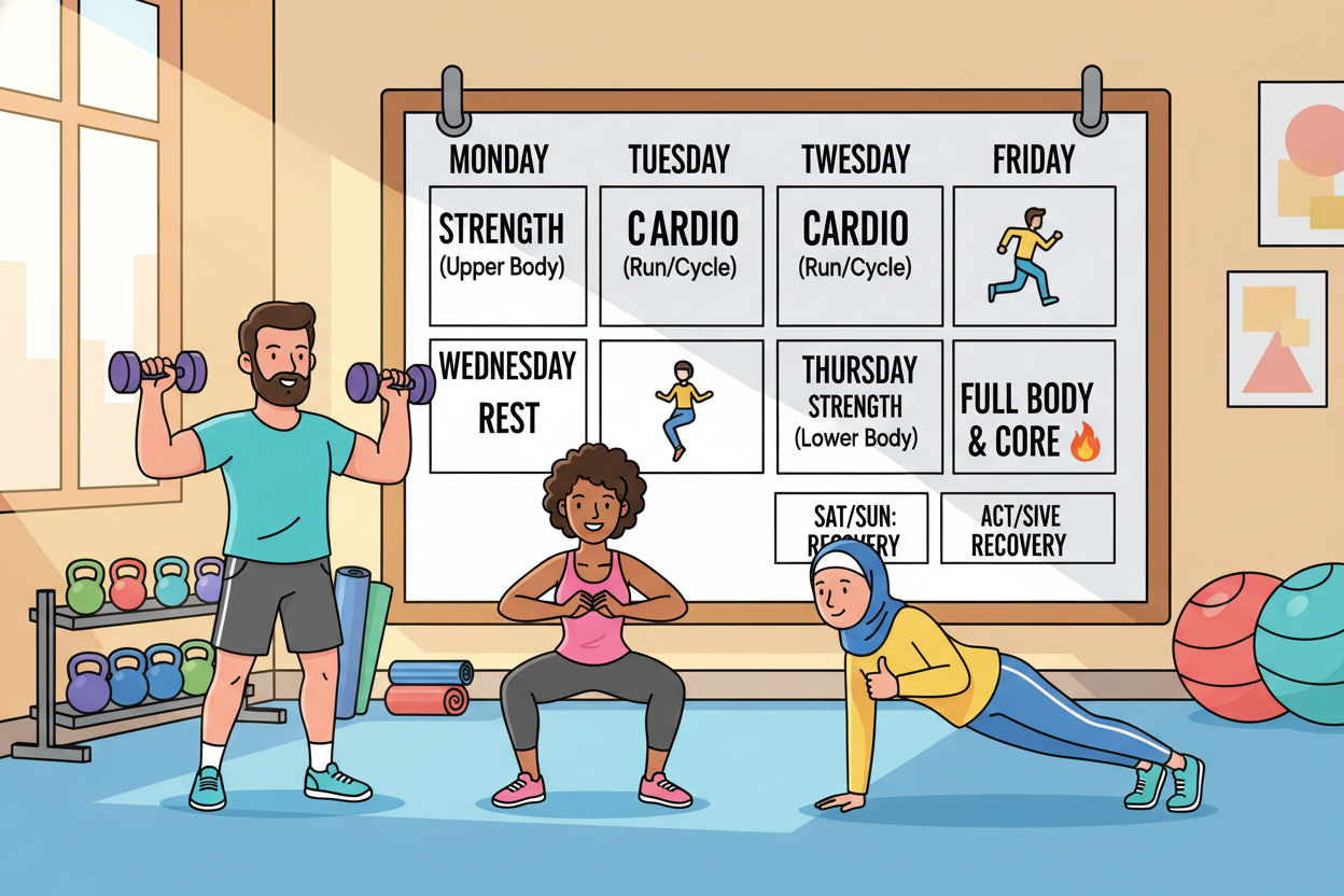 5 day workout split for beginners