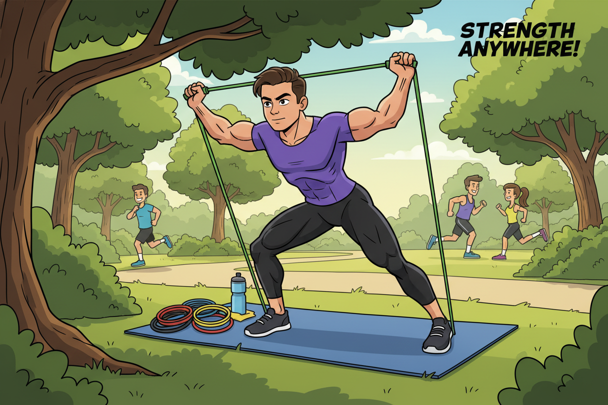 chest and triceps workout with bands